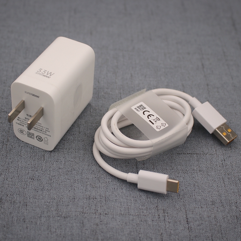 Original OPPO 33W Charger SuperVooc Fast Charging Wall Power Adapter USB C สําหรับ OPPO A96 A95 A97 