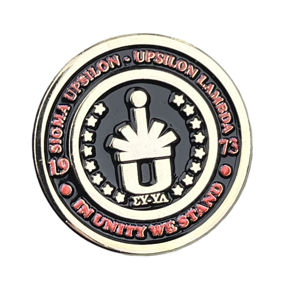 เครื่องประดับแฟชั่น Sigma Upsilon Upsilon Lambda Collar Pin ขนาด 1 นิ้ว