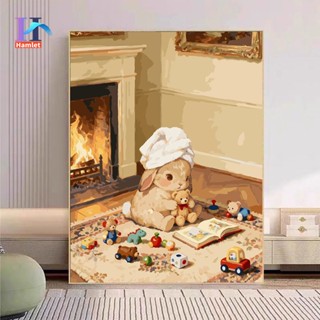 Hamlet40x50ซม.ระบายสีตามตัวเลข,ติดตั้งกรอบเรียบร้อยแล้ว,ภาพร…