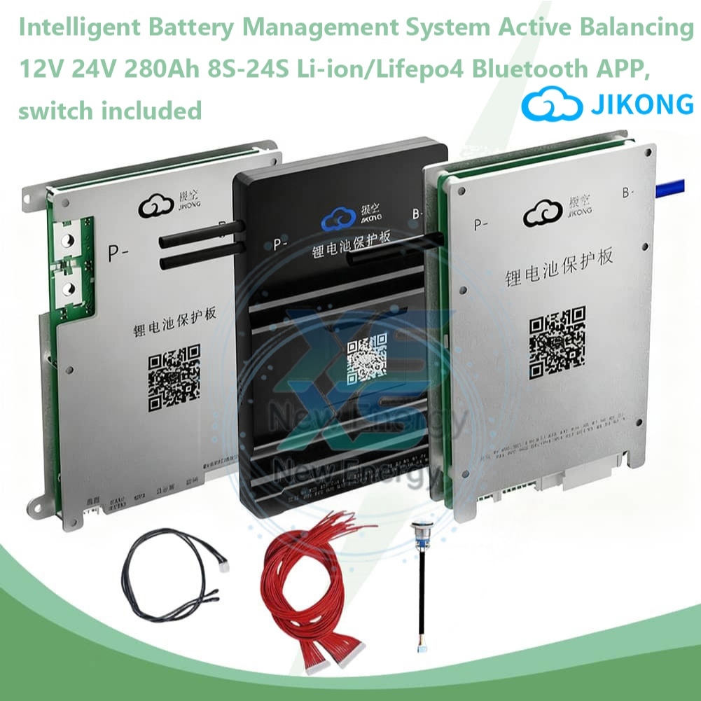 【JIKONG】BMS Smart JK Jikong Bluetooth  Active Balance 4S ~ 24S 40A ~ 200A LifePo4 BMS Li-ion LTO 186