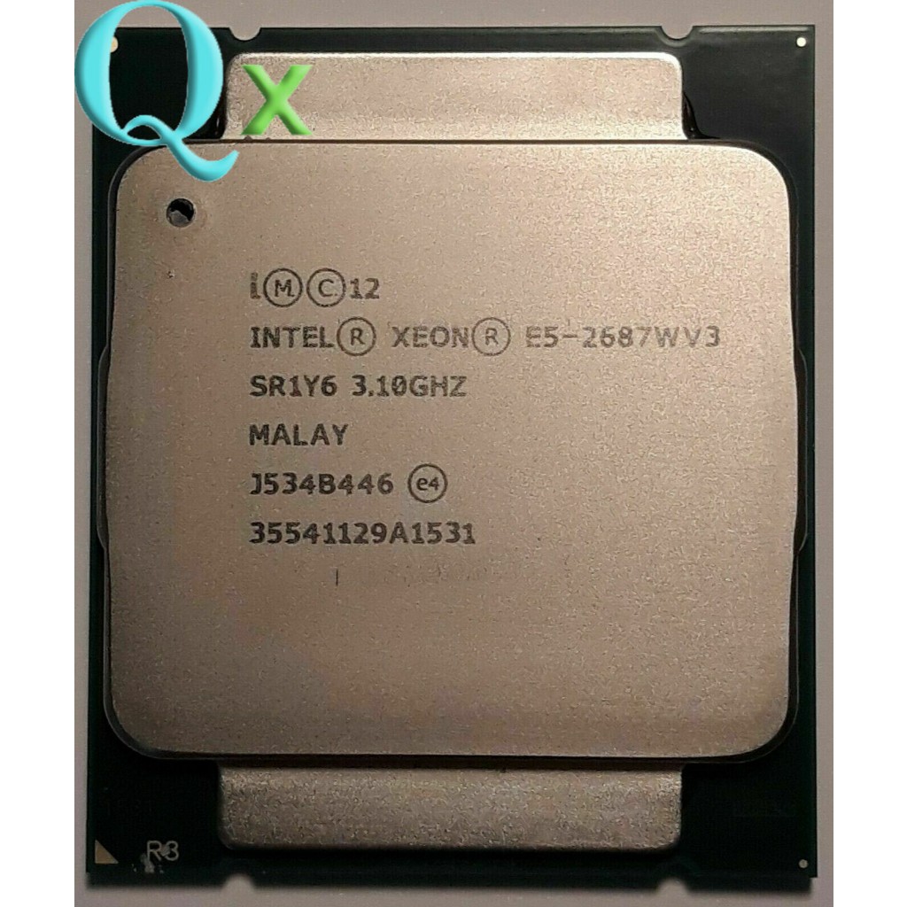 Xeon E5-2687W V3 LGA 2011-3 เซิร์ฟเวอร์ CPU โปรเซสเซอร์ 3.1Ghz 10Core SR1Y6 160W