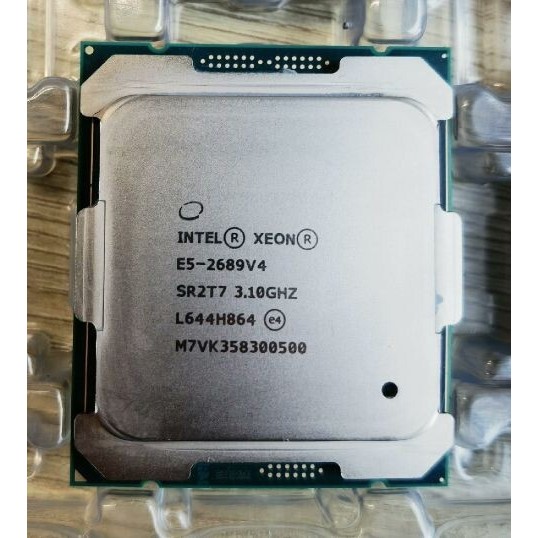 Xeon E5 2689 V4 LGA2011-3 เซิร์ฟเวอร์ CPU โปรเซสเซอร์ 3.10GHz 10-Core 25MB 165W