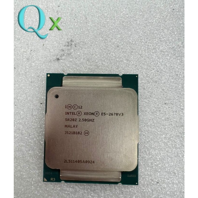 Xeon E5-2678 V3 LGA 2011-3 เซิร์ฟเวอร์ CPU โปรเซสเซอร์ 12-Core 2.5GHz SR20Z 120W