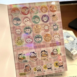 สติกเกอร์ตัดแยกชิ้น วัสดุทำสมุด DIY ตกแต่งสมุด เคสโทรศัพท์ และแก้วน้ำ