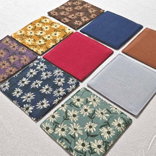 10*10ผ้าฝ้ายผ้าลินินรองแก้วผ้าฝ้ายรถไฟเหาะถ้วยเสื่อผ้าจานรอง…