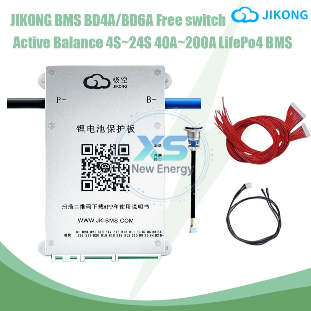 [JK BMS] BD4A/6A 8S-24S 40A-200A jkbms Active Balance รองรับขนาน BT/RS485/CAN ฟรีสวิทช์ JKBMS