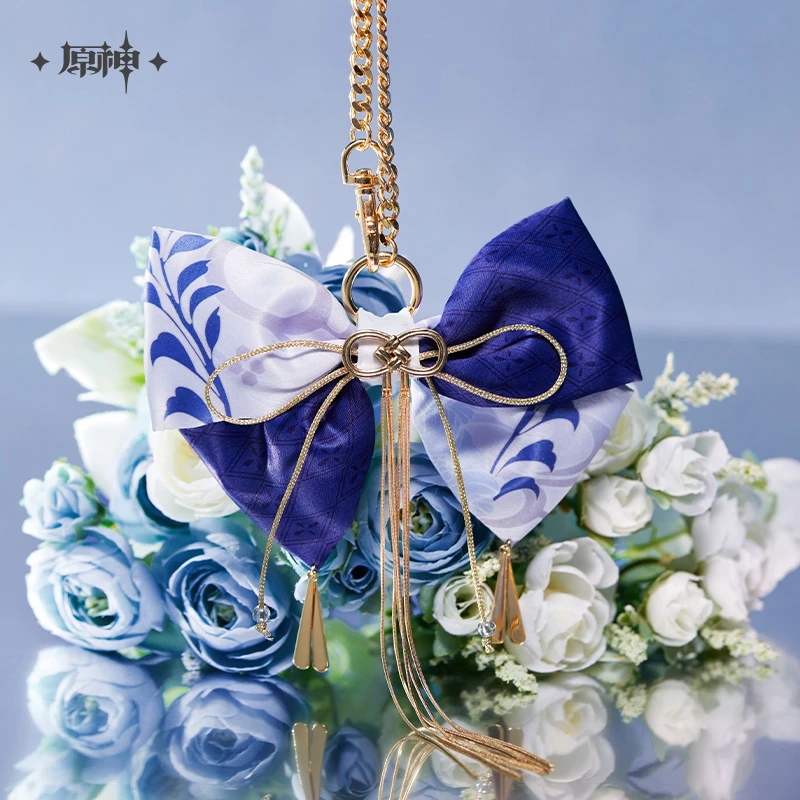 เครื่องประดับผม Bowknot ธีม Genshin สำหรับแฟนคลับ Kamisato Ayato จาก.miHoYo