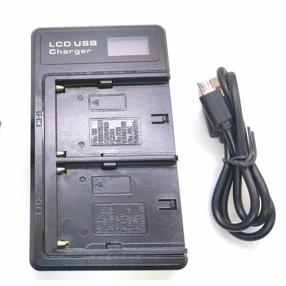 NP-F550 NP-F570 Np F550 F570 กล้อง USB Dual Charger เครื่องชาร์จแบตเตอรี่สําหรับ Sony NP-F330 NP-F53