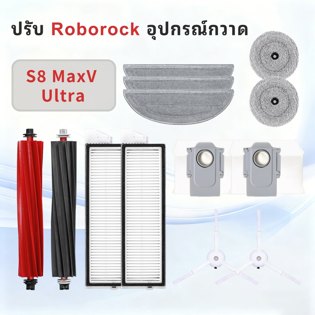 โรโบร็อค Roborock S8 MaxV Ultra หุ่นยนต์ดูดฝุ่นและถูพื้น