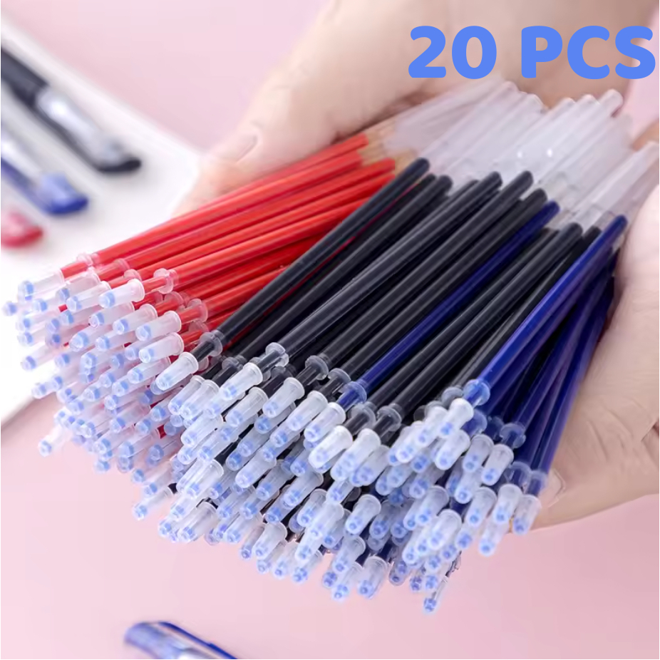 ปล่อยมันไป 20ชิ้น0.5มิลลิเมตรเจลปากกาเติมสีดําสีฟ้าสีแดงหมึกเจลปากกาเติม0fficeโรงเรียนเขียนเครื่องเข