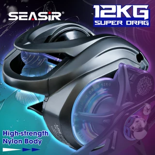 Seasir Rexcast Dc Baitcasting ตกปลา Reel 3 โหมดควบคุมดิจิตอล Long Cast ลากสูงสุด 12 กก. คาร์บอนเครื่องซักผ้าเกียร์ทองเหลือง 7.3:1 6 + 1BB น้ําเค็มสด Reel ตกปลา Coil