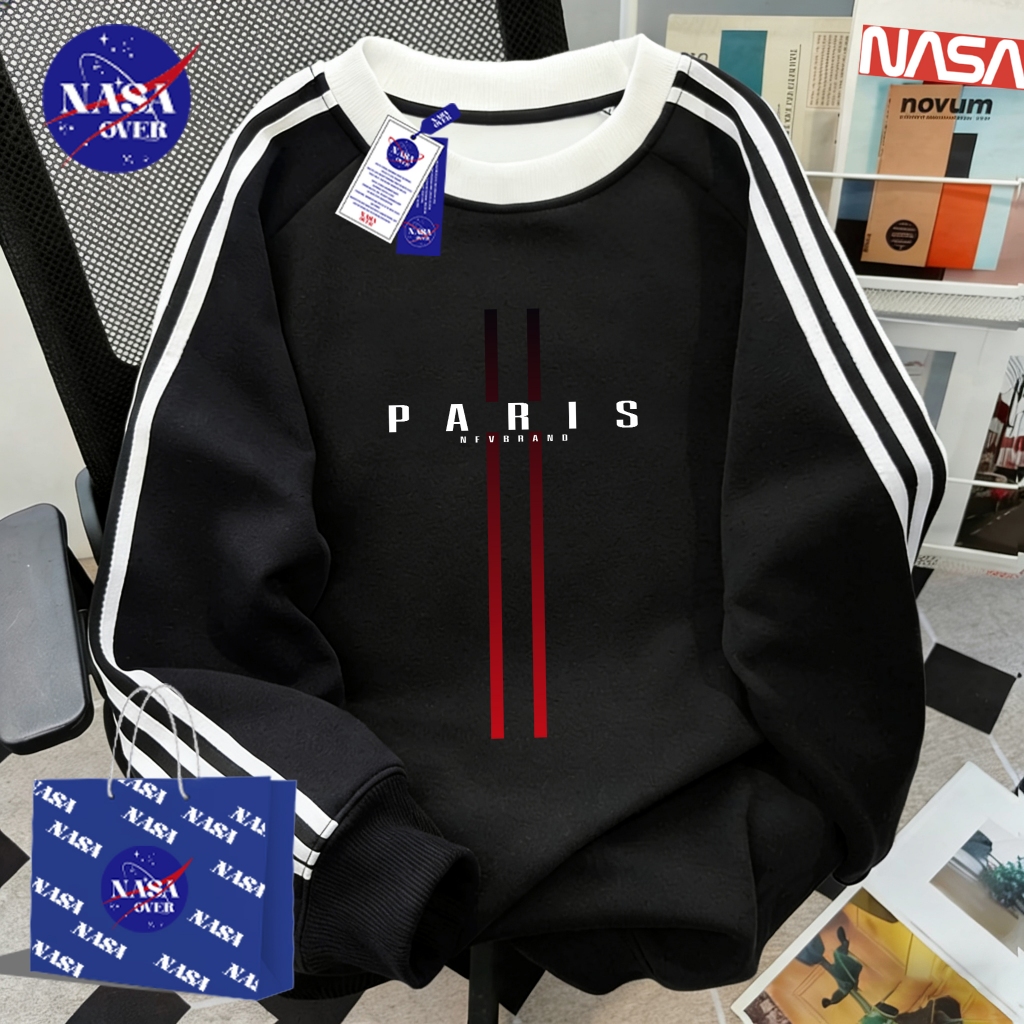 【จัดส่งจากกรุงเทพฯ】🔥NASA ฤดูหนาว ลายตัวอักษร 🔠minimal oversize แขนยาว ยูนิเซ็กส์ ดีไซน์เก๋ แฟชั่น สเวตเตอร์คอกลมYG1268