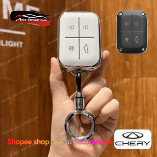 Chery iCar V23 ฝาครอบกุญแจอัจฉริยะ tpu เคสกุญแจ icar โปร่งใส/ขอบเงิน
