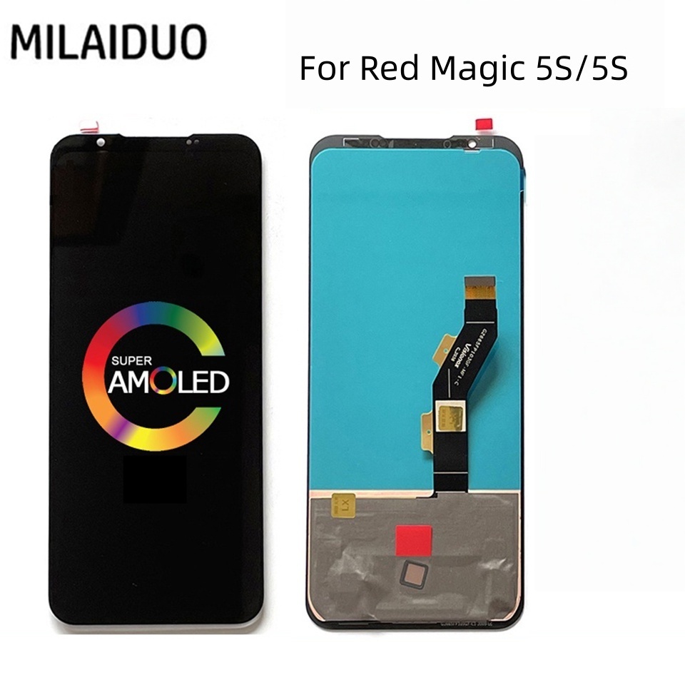 ZTE 6.5 Original/TFTสําหรับสีแดงMagic 5Sหน้าจอLCD Touch Panel Digitizer AssemblyสําหรับZTE Nubia Red Magic 5G NX659JจอแสดงผลLCD