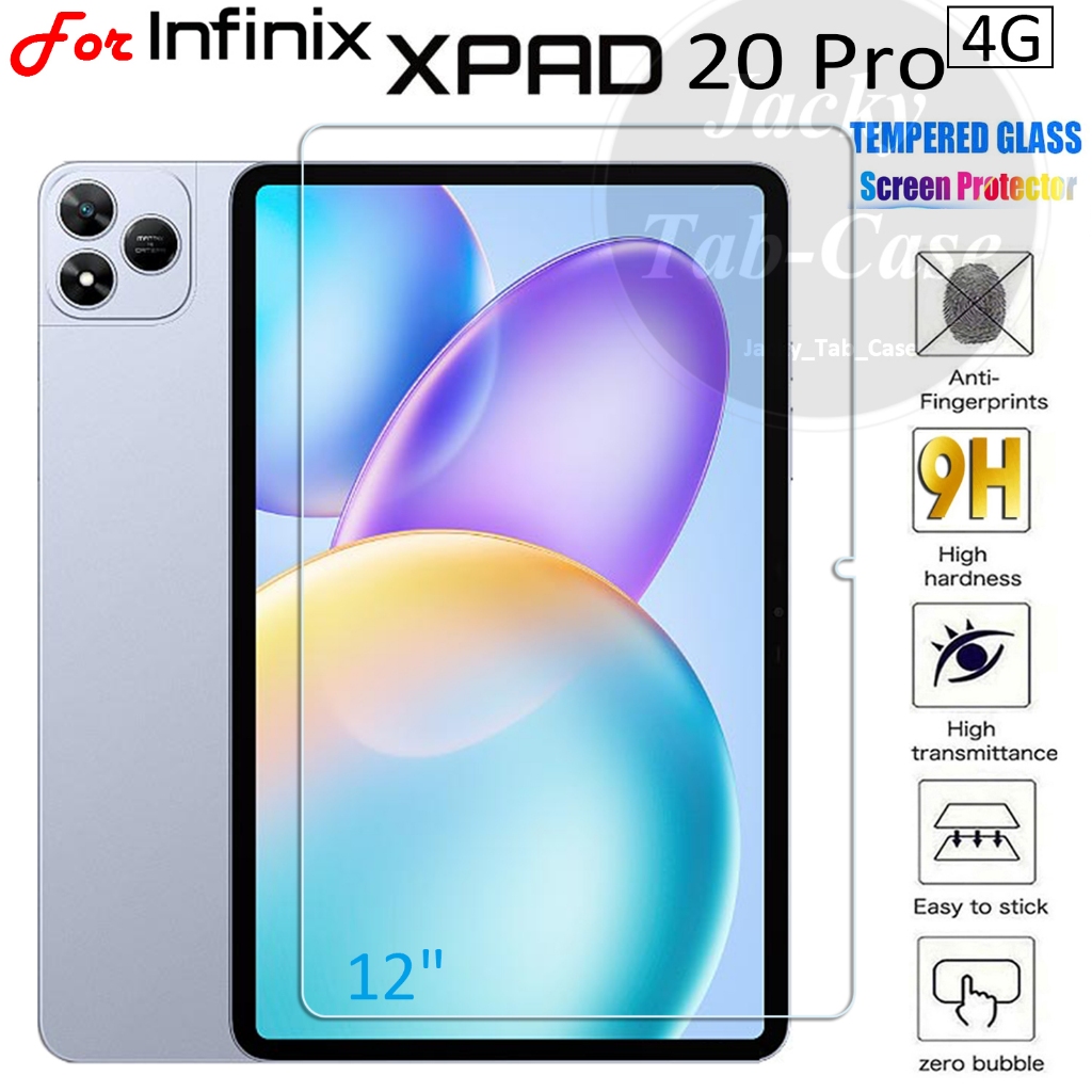 ตัวป้องกันหน้าจอสําหรับ Infinix XPAD 20 Pro 4G | Wi-Fi (12") รุ่น X1201 ฟิล์มกระจกนิรภัย HD แท็บเล็ตใหม่ป้องกันรอยขีดข่วน