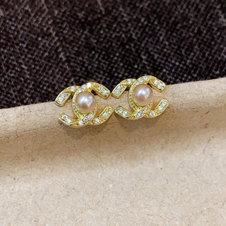 [Jewbeauty] เข็มเงินชุบทองจริง กับ Faux Pearl Zircon ต่างหูสไตล์ minimalist สำหรับทุกโอกาส