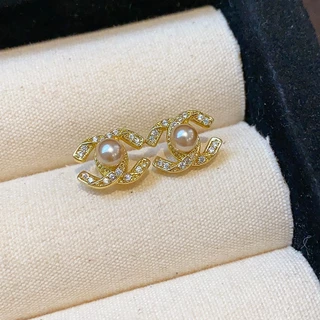 [Jewbeauty] เข็มเงินชุบทองจริง กับ Faux Pearl Zircon ต่างหูสไตล์ minimalist สำหรับทุกโอกาส