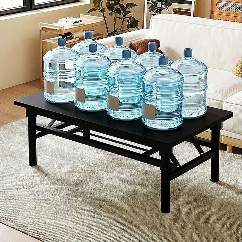 โต๊ะกลางโซฟา โต๊ะพับได้ โต๊ะรับแขก 100/120cm 2ชั้น โต๊ะหน้าโซฟา ขาโต๊ะเหล็ก แข็งแรงทนทาน ไม่ต้องประกอบ【มาพร้อมใช้】 - รูปที่ 5