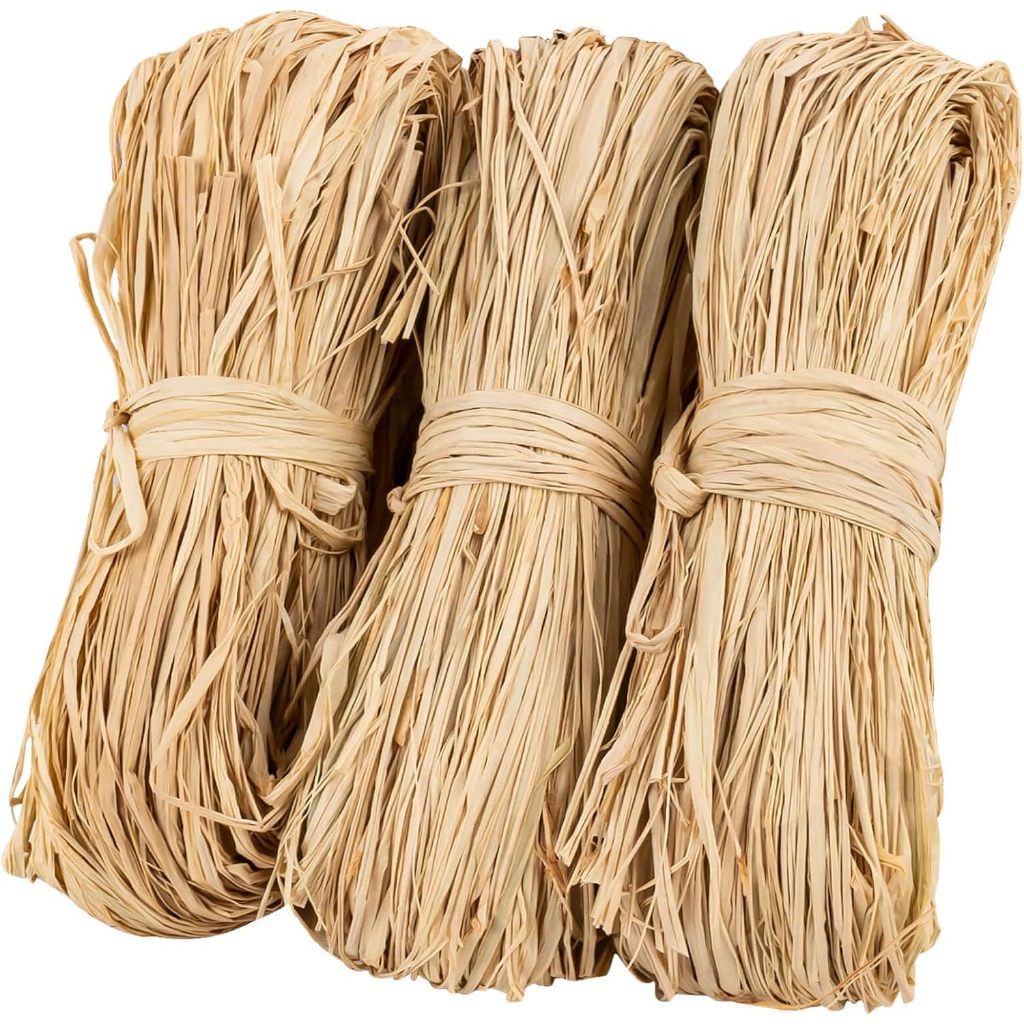1/3 ชิ้น Natural Raffia Bundles, สีน้ําตาล Raffia สําหรับห่อ, ตกแต่ง, DIY Craft, ทอผ้าสวน, ช่อดอกไม้ Florist