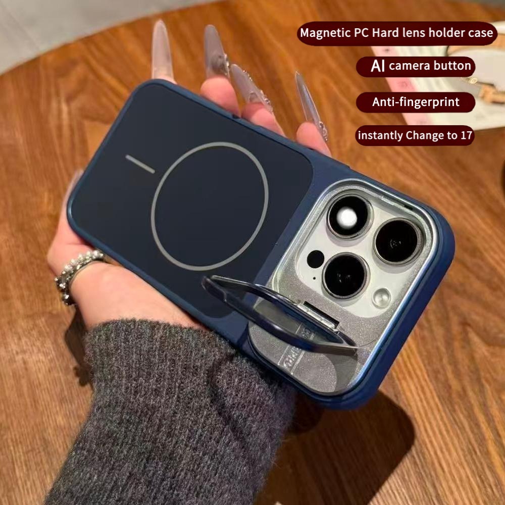 【เปลี่ยนเป็น 17】Magnetic Matte Anti-fingerprint เคสโทรศัพท์สําหรับ iPhone 17 16 15 14 13 12 11 Pro Max replaces 17 Pro Max