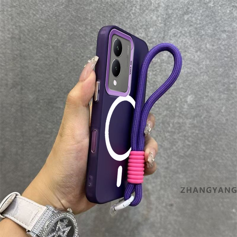 สําหรับ vivo y17S y28S Y28 5G Y28 4G Matte TPU กันกระแทกเคสโทรศัพท์ความงามฟังก์ชั่นดูดแม่เหล็กใหม่ซิ