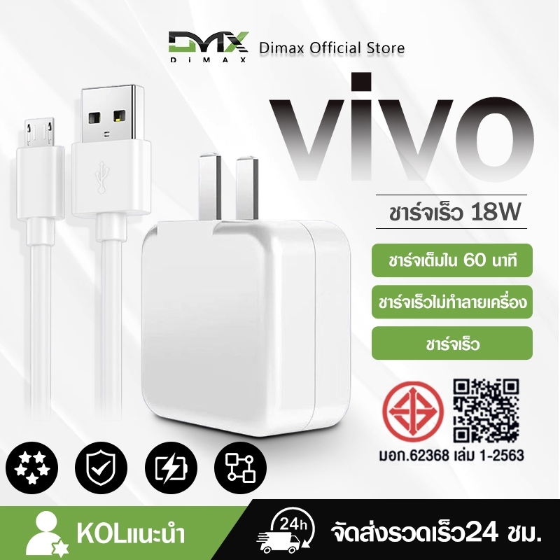 ชุดชาร์จ VIVO หัวชาร์จVIVO+สายชาร์จVIVO รองรับ VIVO V9 V7+ V7 V5s V5Lite V5Plus V5 V3Max V3 Y85 Y81 