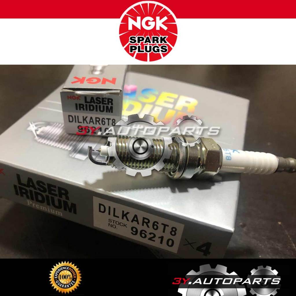 หัวเทียน NGK Laser Iridium DILKAR6T8 96210 ของแท้ (@4 ชิ้น) สําหรับ TOYOTA CAMRY 2018-2024 2.5L L4 /