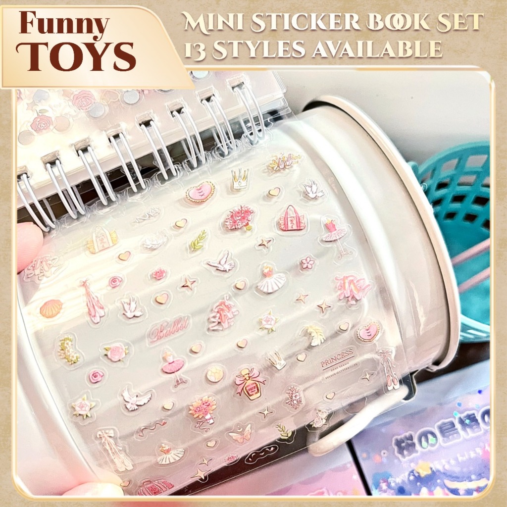 Mini Deco สติกเกอร์หนังสือสติกเกอร์สารพันชุดน่ารักขนมขบเคี้ยว Bow Knot Journal โทรศัพท์ DIY ตกแต่ง PET แบบพกพาสติกเกอร์