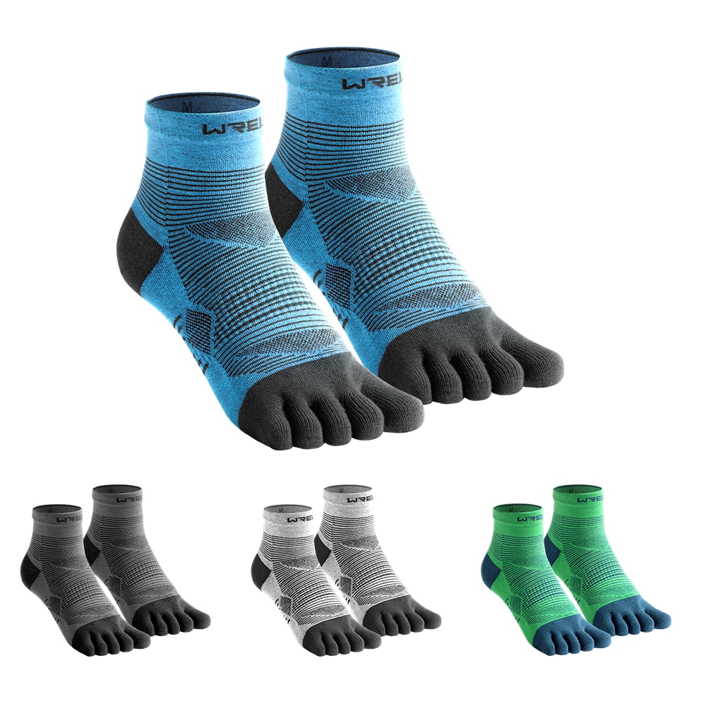 WRALS Breathable Five-Toe Tube Socks สำหรับการวิ่งและมาราธอน ออกแบบให้ใช้ได้ทั้งสองเพศ