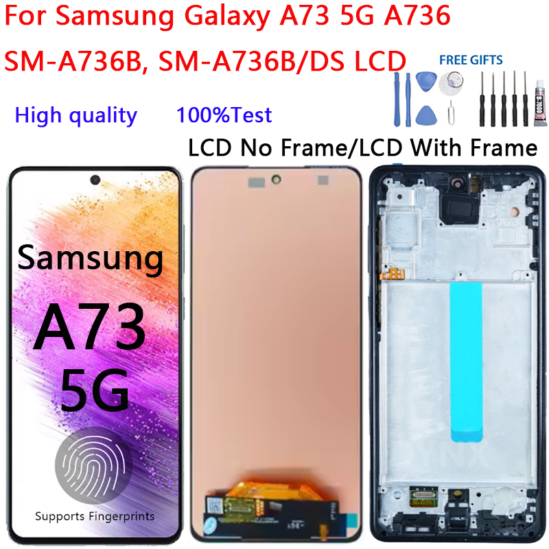 สําหรับ Samsung Galaxy A73 5G A736 SM-A736B, SM-A736B/DS จอแสดงผล LCD Touch Screen Digitizer Assembl
