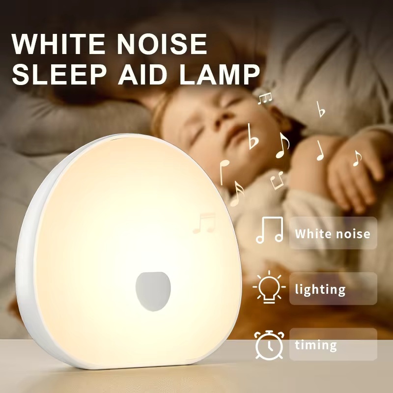 RGB Sleep White Noise Machine พร้อม Soothing Sound Touchable ชาร์จ LED Night Light ผ่อนคลายเสียง & Sleep โคมไฟสําหรับทารก