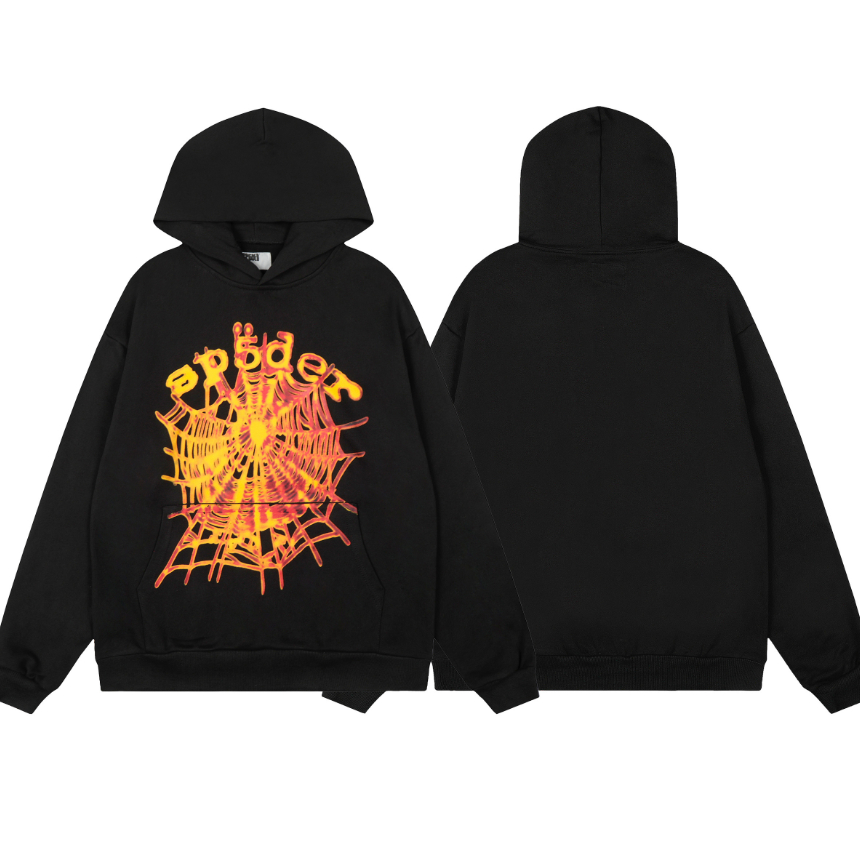 เสื้อฮู้ดผ้าฝ้ายแท้พิมพ์ลาย SP5DER แฟชั่น