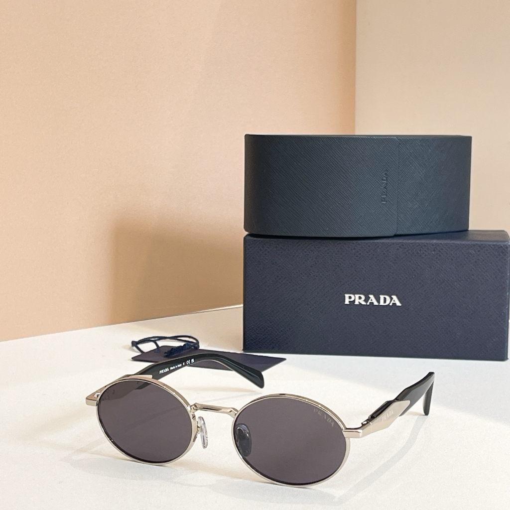 แว่นกันแดด PR 65ZS แบบโลหะ Retro ป้องกันรังสีUV เหมาะสำหรับทั้งผู้ชายและผู้หญิง