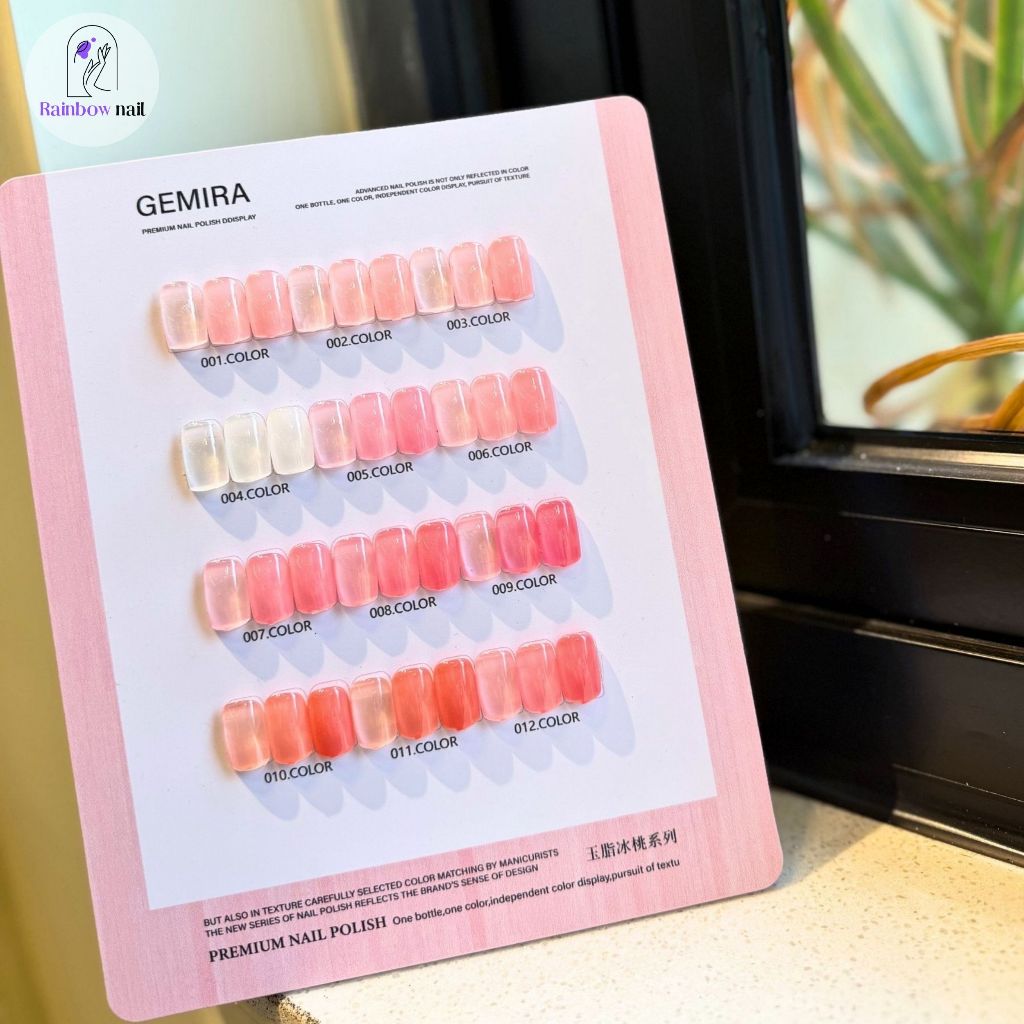 Fashion 12 สี สีเจลไซรัป โทนชมพู Ice Peach 12 สี แถม ชาร์ทสี พร้อมส่ง🇹🇭