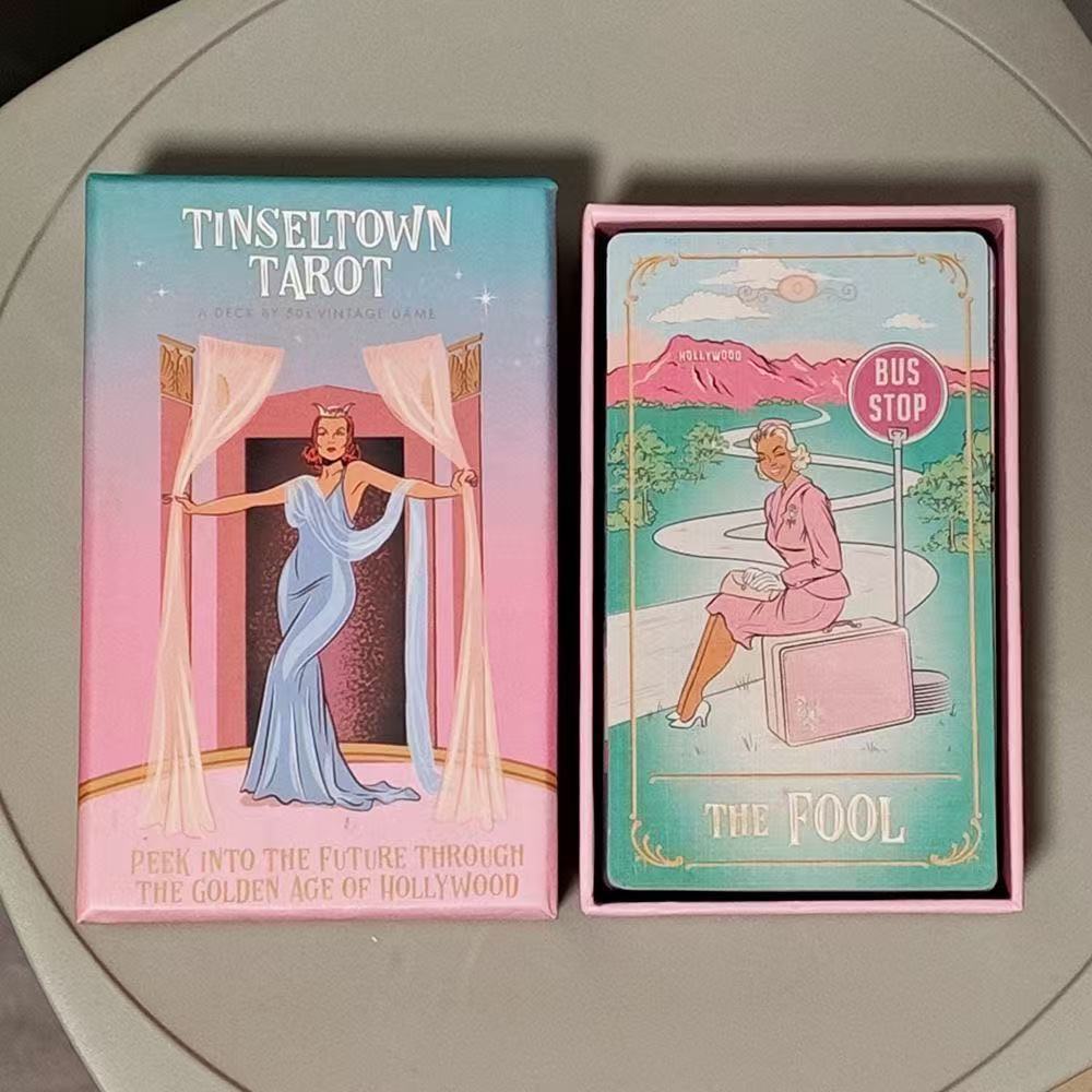 [คลังสินค้าพร้อม] Tinseltown Tarot เกมกระดานภาษาอังกฤษการ์ดเกม Tinseltown Tarot Tinseltown Tarot นูนสองด้าน Panwait