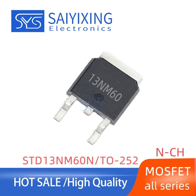 5PCS 13NM60 STD13NM60N 13N60 Patch MOS Field Effect Tube TO-252