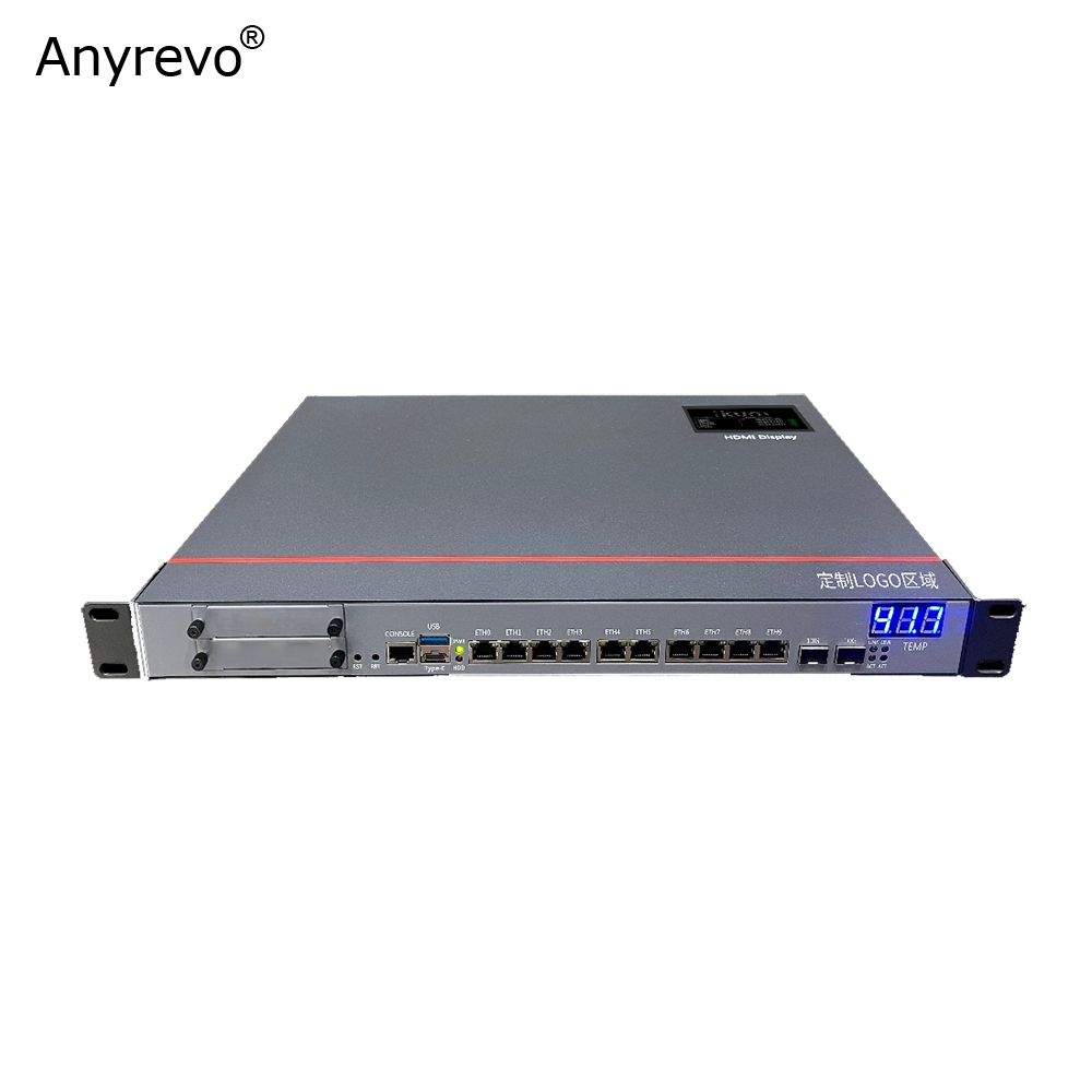 1U Rackmount Router Intel Core i9 9900T Octa Core คอมพิวเตอร์ 10 x 2.5G LAN 4 x 10G SFP+ สําหรับ pfS