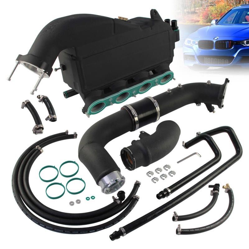 Intercooler Charge Air Cooler Manifold พร้อมท่อสําหรับ BMW B48 320i 330i F30 2.0L Trubo 2014-2019 สี