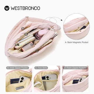 WESTBRONCO รุ่น Dorayaki (โดรายากิ) – กระเป๋าสะพายข้าง/สะพายไหล่ ความจุเยอะ ช่องเก็บของหลายช่อง ใช้งานได้หลากหลาย เหมาะทั้งเที่ยวและใช้ในชีวิตประจำวัน