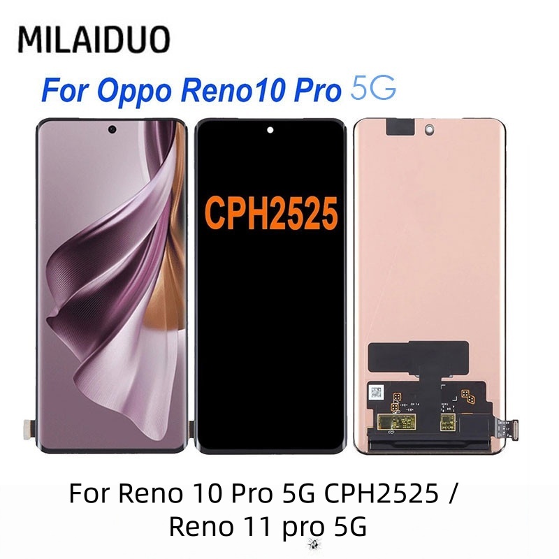 Amoled สําหรับ Oppo Reno 10 pro 5G CPH25/Reno 11 pro 5G/Reno11 5G CPH2599 จอแสดงผล LCD Touch Screen Digitizer Assembly Parts