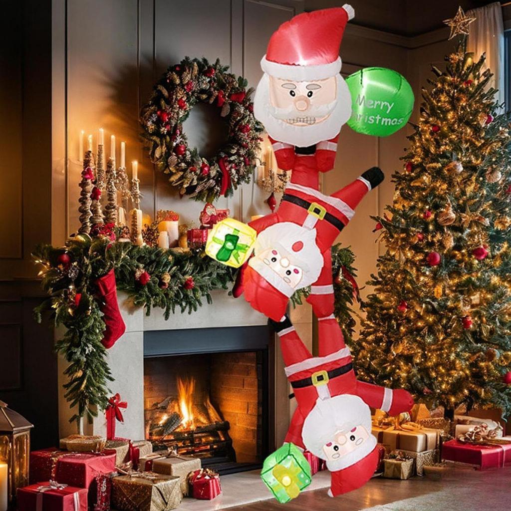 [เพตโซลา] คริสต์มาสพองซานตาคริสต์มาสเทศกาลเครื่องเป่าลมตกแต่งลานกลางแจ้งสําหรับลาน - รูปที่ 4