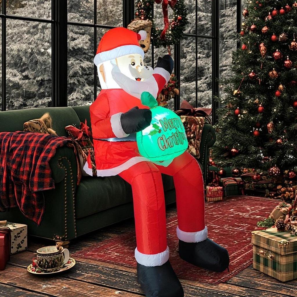 [เพตโซลา] คริสต์มาสพองซานตาคริสต์มาสเทศกาลเครื่องเป่าลมตกแต่งลานกลางแจ้งสําหรับลาน - รูปที่ 6