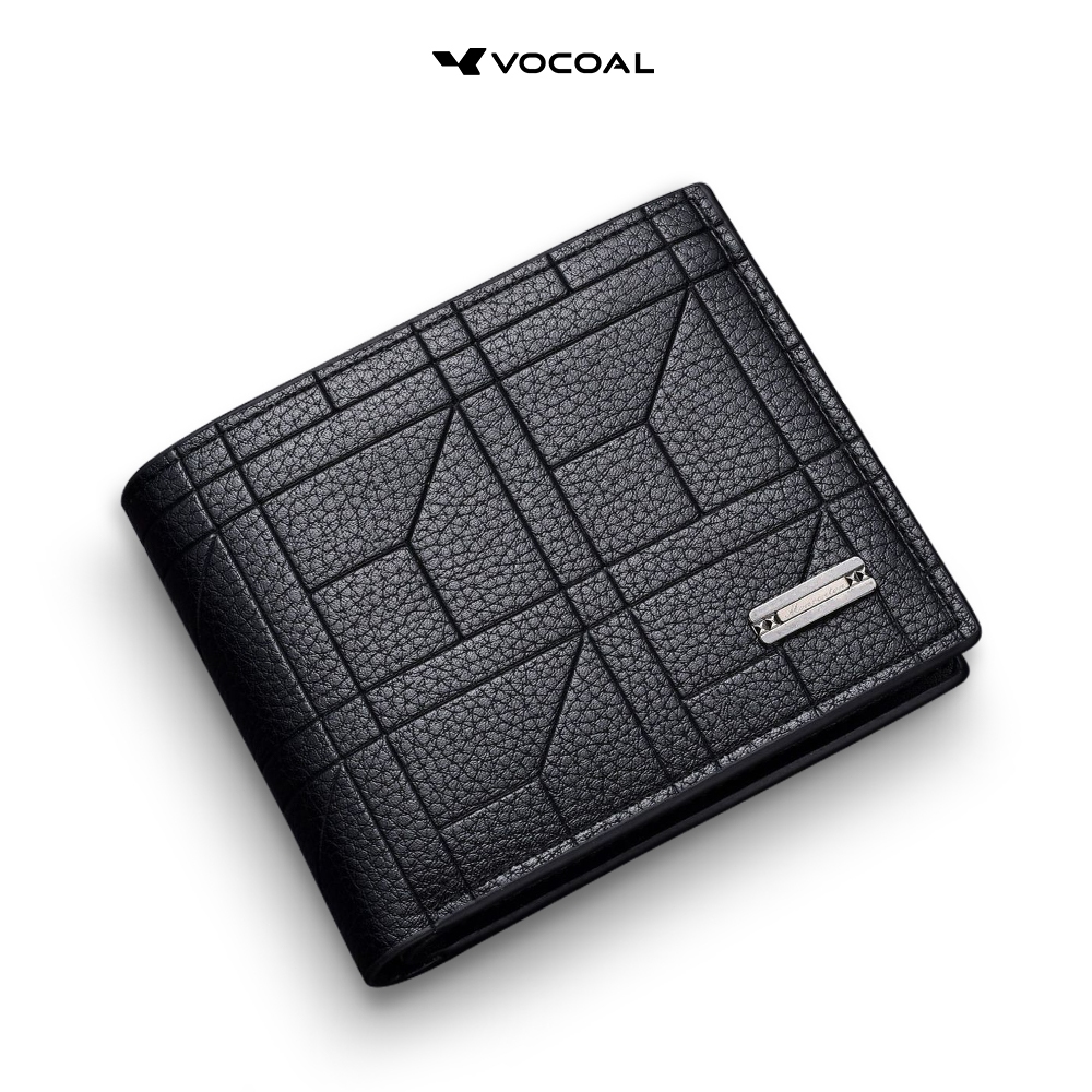 VOCOAL Men's Short Wallet Soft PU Leather Multifunctional Large Capacity Multi-Card Position ID Credit Card Holder