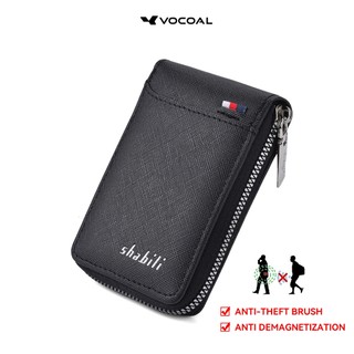 VOCOAL Men's Short Wallet RFID Blocking Multi-Card Slots ID Credit Card Holder Zipper Wallet