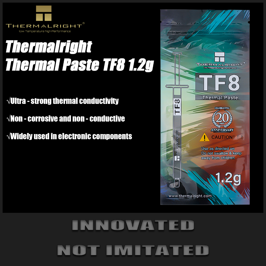 Thermalright TF8 1.2gThermal Paste Thermal Paste สําหรับแล็ปท็อปและเดสก์ท็อปพีซีการนําความร้อน 13.8 