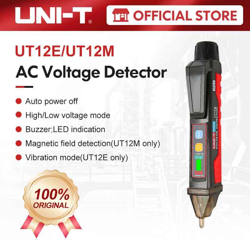 UNI-T AC Voltage Detector UT12E UT12M 24V-1000V ปากกาทดสอบไม่ติดต่อ Buzzer LED indication