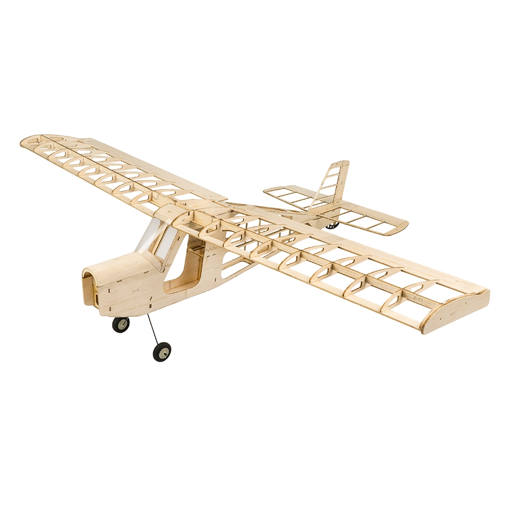 Balsawood RC เครื่องบินรุ่น Laser Cut Training Trainer T09 Aeromax 750mm Wingspan Balsa Building Kit