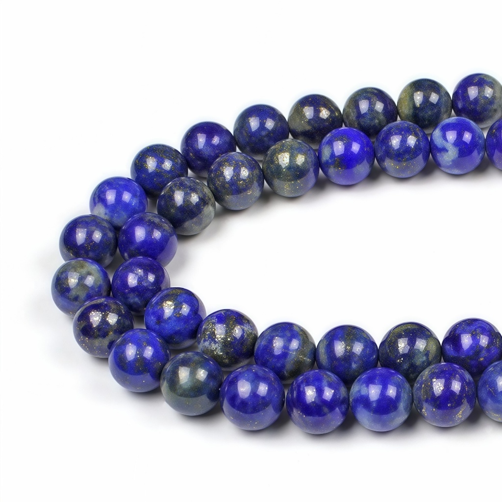 ลูกปัดหินธรรมชาติ Lapis Lazuli อัญมณีคริสตัลสําหรับเครื่องประดับทําสร้อยข้อมือสร้อยคออุปกรณ์เสริม