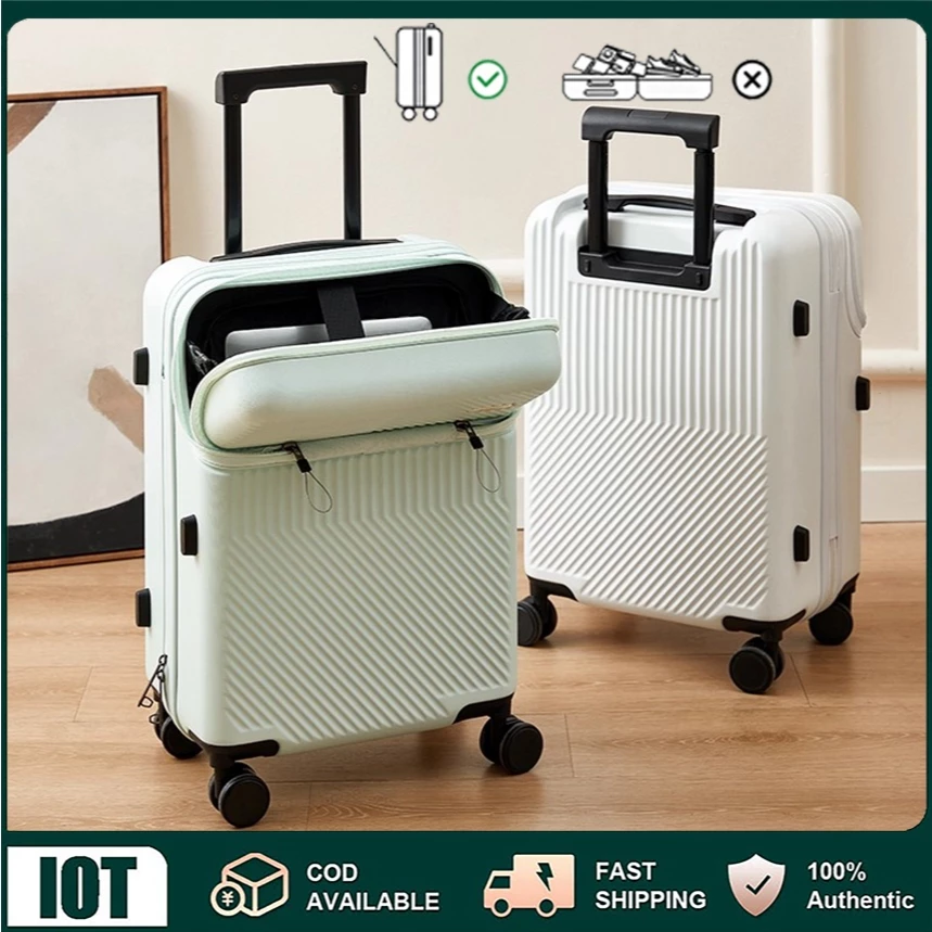 กระเป๋าเดินทาง 20 24 26 นิ้ว เคสรถเข็นชาร์จ USB สำหรับธุรกิจระดับไฮเอนด์ [สามารถรับสินค้าได้ที่ประเทศไทย]
