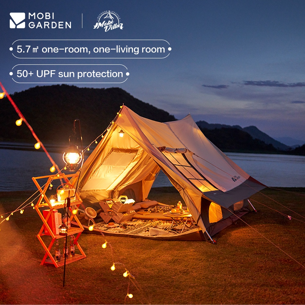 MOBI GARDEN Camping เต็นท์ขนาดใหญ่สำหรับ 2-4 คน